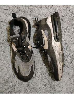 Nike Air Max 270 React Op-Artmen Size 14 Black/White Shoes Deflated AO4971-001